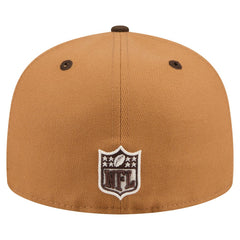 New England Patriots New Era Two-Tone Walnut 59FIFTY Fitted Hat - Light Brown/Dark Brown - NFL
