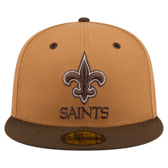 New Orleans Saints New Era Two-Tone Walnut 59FIFTY Fitted Hat - Light Brown/Dark Brown - NFL