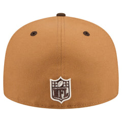 New York Giants New Era Two-Tone Walnut 59FIFTY Fitted Hat - Light Brown/Dark Brown - NFL