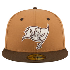 Tampa Bay Buccaneers New Era Two-Tone Walnut 59FIFTY Fitted Hat - Light Brown/Dark Brown - NFL