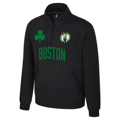 Boston Celtics Stadium Essentials Unisex First Team Trainer Quarter-Zip Pullover Black