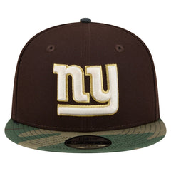 New York Giants Adult Burnt Wood Camo 9FIFTY Snapback Hat - Dark Brown - NFL