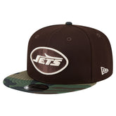 New York Jets Adult Burnt Wood Camo 9FIFTY Snapback Hat - Dark Brown - NFL