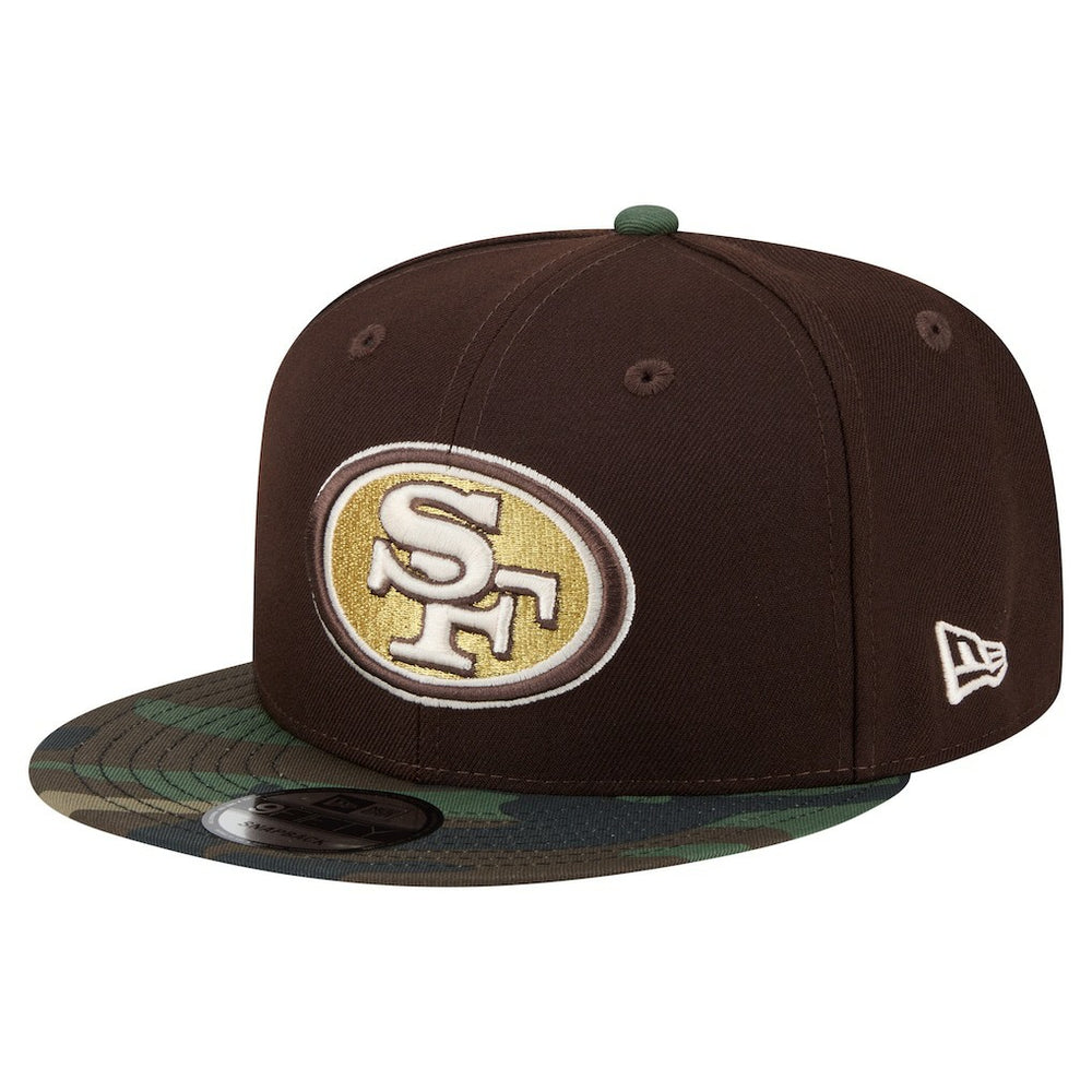 San Francisco 49ers Adult Burnt Wood Camo 9FIFTY Snapback Hat - Dark Brown - NFL