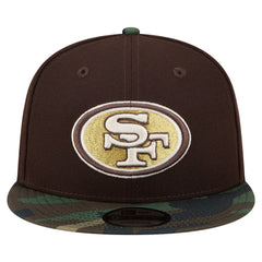 San Francisco 49ers Adult Burnt Wood Camo 9FIFTY Snapback Hat - Dark Brown - NFL