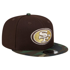 San Francisco 49ers Adult Burnt Wood Camo 9FIFTY Snapback Hat - Dark Brown - NFL