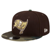 Tampa Bay Buccaneers Adult Burnt Wood Camo 9FIFTY Snapback Hat - Dark Brown - NFL