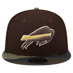 Buffalo Bills Adult Burnt Wood Camo 9FIFTY Snapback Hat - Dark Brown - NFL