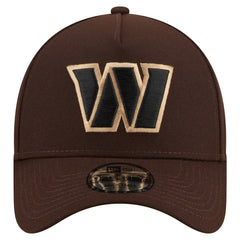 Washington Commanders New Era Burnt Wood A-Frame 9FORTY Adjustable Hat - Dark Brown - NFL