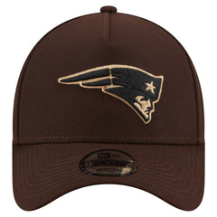 New England Patriots New Era Burnt Wood A-Frame 9FORTY Adjustable Hat - Dark Brown - NFL