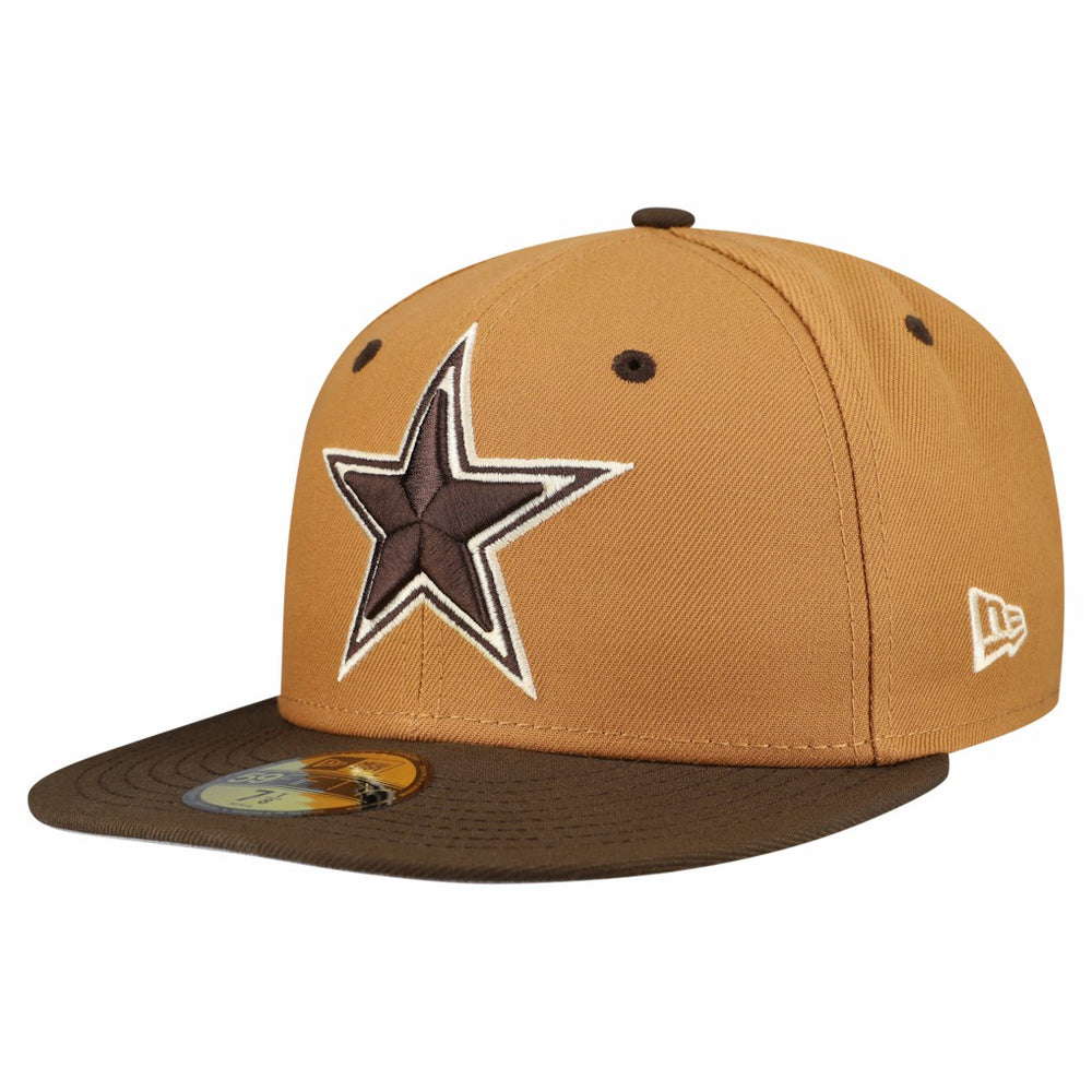 Dallas Cowboys New Era Two-Tone Walnut 59FIFTY Fitted Hat - Light Brown/Dark Brown - NFL