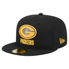 Green Bay Packers New Era Color Pop 59FIFTY Fitted Hat - Black - NFL