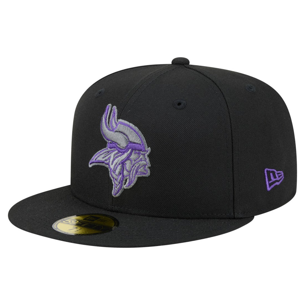 Minnesota Vikings New Era Color Pop 59FIFTY Fitted Hat - Black - NFL