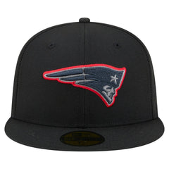 New England Patriots New Era Color Pop 59FIFTY Fitted Hat - Black - NFL