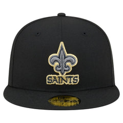 New Orleans Saints New Era Color Pop 59FIFTY Fitted Hat - Black - NFL