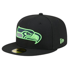 Seattle Seahawks New Era Color Pop 59FIFTY Fitted Hat - Black - NFL