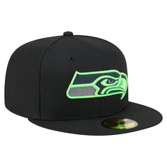 Seattle Seahawks New Era Color Pop 59FIFTY Fitted Hat - Black - NFL