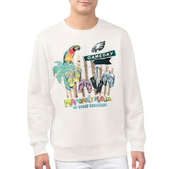 Philadelphia Eagles Margaritaville Gameday Party Fleece Sweatshirt - Cream - NFL
