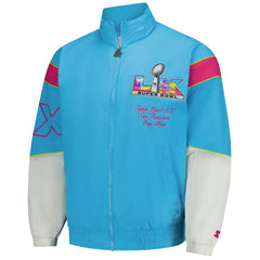 Super Bowl LX Starter The Gust Full-Zip Hooded Jacket - Light Blue - NFL