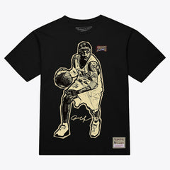 Mitchell & Ness Allen Iverson Philadelphia 76ers Unisex Blockbuster Player Graphic T-Shirt Black