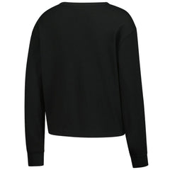 Indianapolis Colts New Era Women's Sport Night Thermal Long Sleeve Cropped T-Shirt - Black - NFL