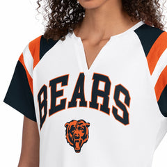 Chicago Bears Starter Women's Game On Raglan Notch Neck T-Shirt - White - NFL