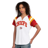 Kansas City Chiefs Starter Women's Game On Notch Neck T-Shirt - White - NFL