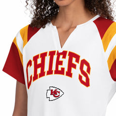 Kansas City Chiefs Starter Women's Game On Notch Neck T-Shirt - White - NFL