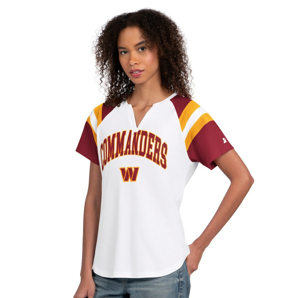 Washington Commanders Starter Women's Game On Notch Neck T-Shirt - White - NFL