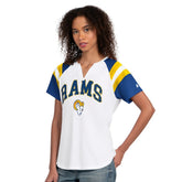 Los Angeles Rams Starter Women's Game On Notch Neck T-Shirt - White - NFL