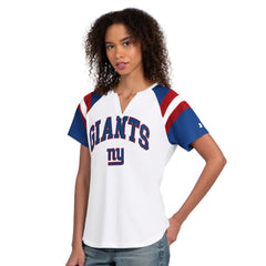 New York Giants Starter Women's Game On Notch Neck T-Shirt - White - NFL