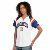 Denver Broncos Starter Women's Game On Notch Neck T-Shirt - White - NFL