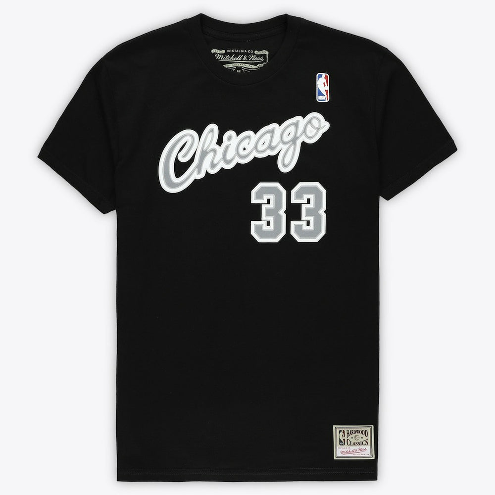 Mitchell & Ness Scottie Pippen Chicago Bulls Unisex Hardwood Classics Reload 3.0 T-Shirt Black