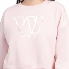 Washington Commanders Starter Women's Travel Pastels Boxy Fleece Sweatshirt - Light Pink - NFL