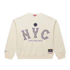 New York Mets Mitchell & Ness Women's Premium Oversized Crewneck Sweatshirt Near Me