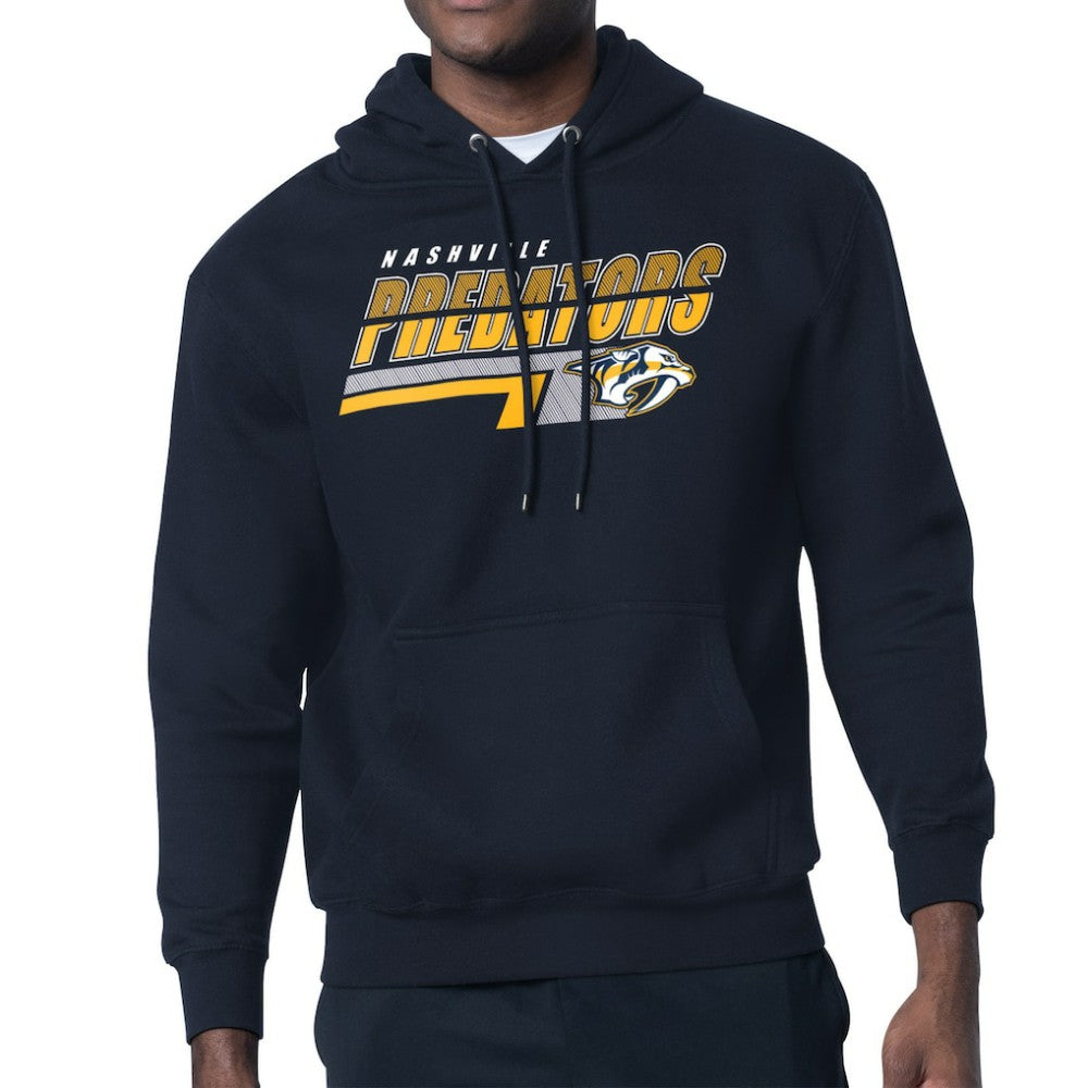 Nashville Predators Starter Logo Push Fleece Hoodie - Navy | NHL on sale