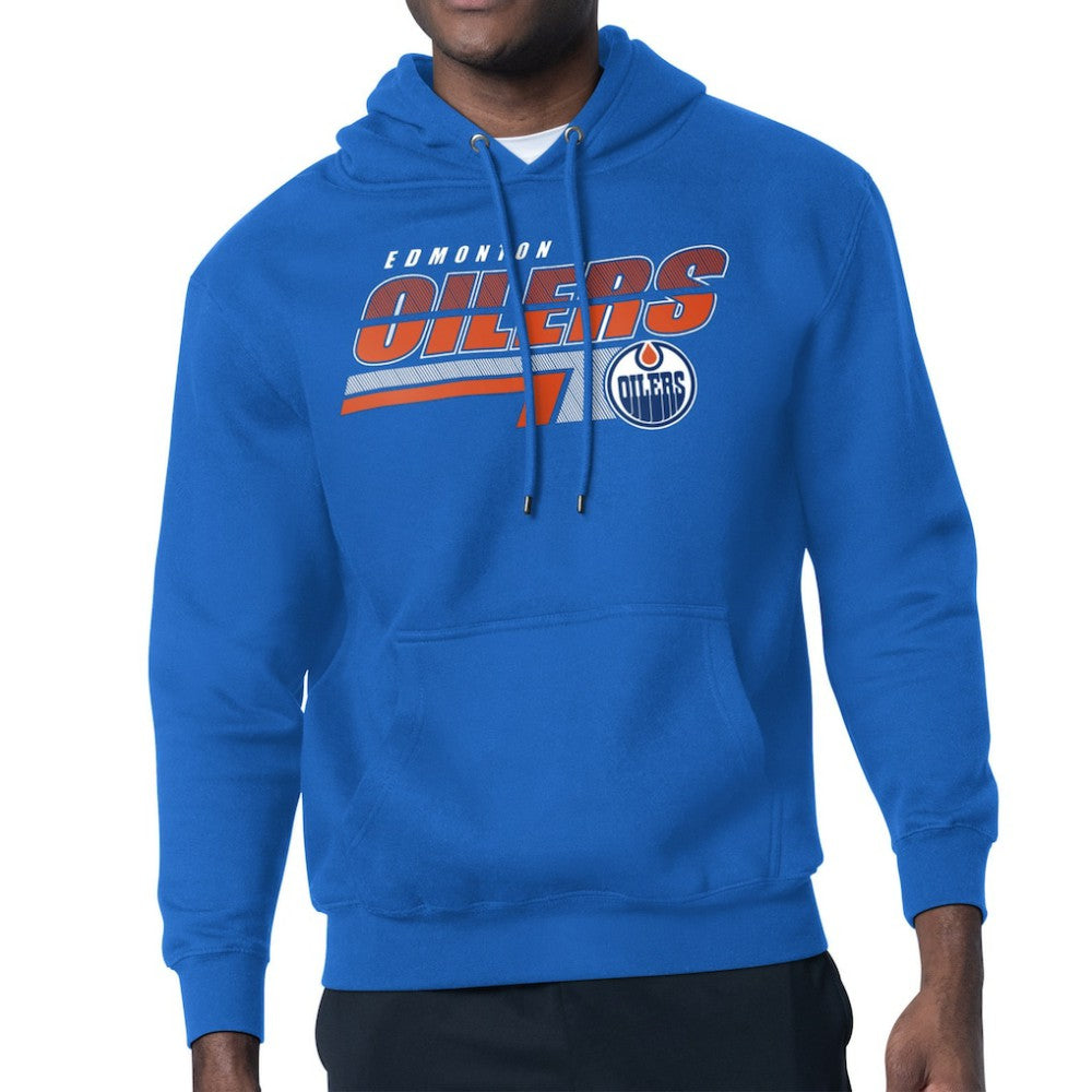 Edmonton Oilers Starter Logo Push Fleece Hoodie - Royal | NHL discount