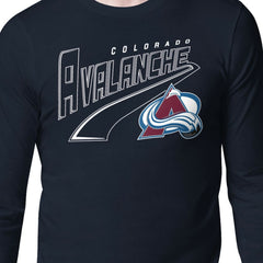 Colorado Avalanche Starter Modern Tailsweep Long Sleeve T-Shirt - Navy | NHL Lifestyle