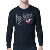 Columbus Blue Jackets Starter Modern Tailsweep Long Sleeve T-Shirt - Navy | NHL Lifestyle
