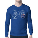 Edmonton Oilers Starter Modern Tailsweep Long Sleeve T-Shirt - Royal | NHL Clearance