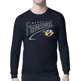Nashville Predators Starter Modern Tailsweep Long Sleeve T-Shirt - Navy | NHL on sale