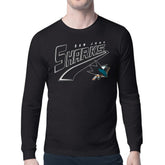 San Jose Sharks Starter Modern Tailsweep Long Sleeve T-Shirt - Black | NHL on sale