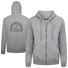 Atlanta Braves Levelwear Podium Chenille Logo Full-Zip Hoodie Outlet