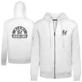 Miami Marlins Levelwear Podium Chenille Logo Full-Zip Hoodie Sale