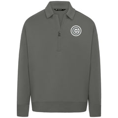 Chicago Cubs Levelwear Luxe Signature Quarter-Zip Chenille Logo Tri-Blend Sweatshirt Outlet