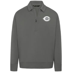 Cincinnati Reds Levelwear Luxe Signature Quarter-Zip Chenille Logo Tri-Blend Sweatshirt Online