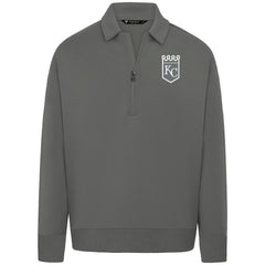 Kansas City Royals Levelwear Luxe Signature Quarter-Zip Chenille Logo Tri-Blend Sweatshirt Sale