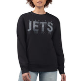 Winnipeg Jets G-III 4Her by Carl Banks Women's Metallic Drop Printed Fleece Sweatshirt - Black | NHL Lifestyle