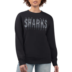 San Jose Sharks G-III 4Her by Carl Banks Women's Metallic Drop Printed Fleece Sweatshirt - Black | NHL discount
