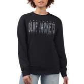 Columbus Blue Jackets G-III 4Her by Carl Banks Women's Metallic Drop Printed Fleece Sweatshirt - Black | NHL online